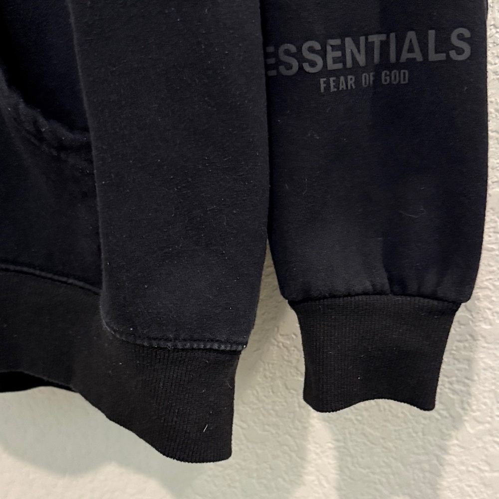 Essentials Black Essentials Hoodie Medium - image 4